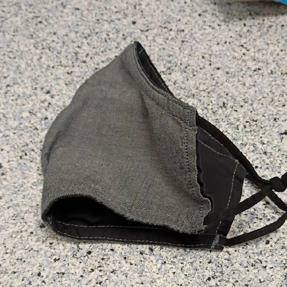 Set of Three Face Masks in Gray, Blue, and Green